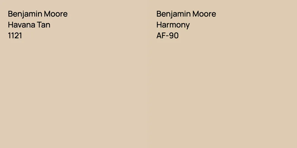 Benjamin Moore Havana Tan vs. Benjamin Moore Harmony