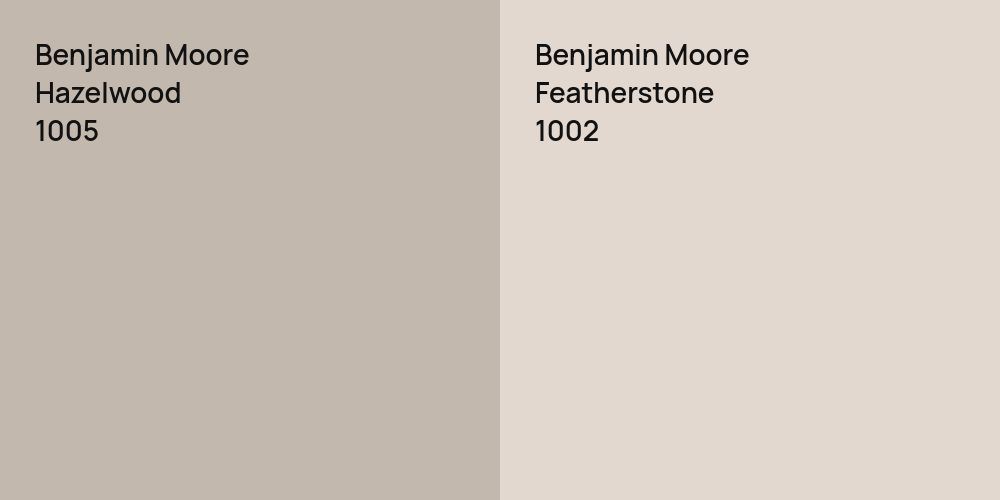 Benjamin Moore Hazelwood vs. Benjamin Moore Featherstone