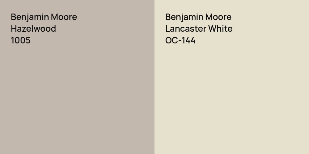 Benjamin Moore Hazelwood vs. Benjamin Moore Lancaster White