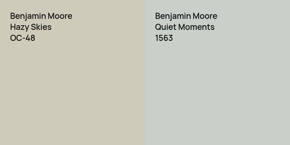 Benjamin Moore Hazy Skies vs. Benjamin Moore Quiet Moments