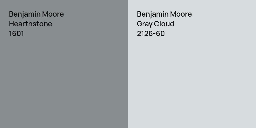 Benjamin Moore Hearthstone vs. Benjamin Moore Gray Cloud