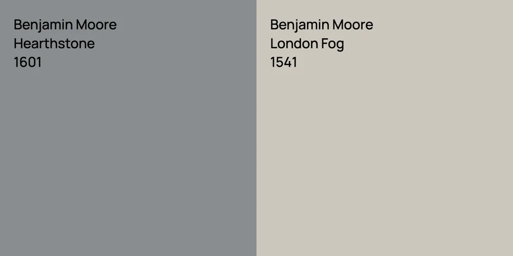 Benjamin Moore Hearthstone vs. Benjamin Moore London Fog