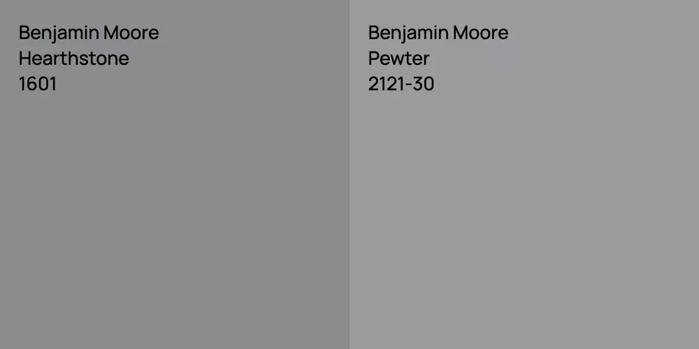 Benjamin Moore Hearthstone vs. Benjamin Moore Pewter