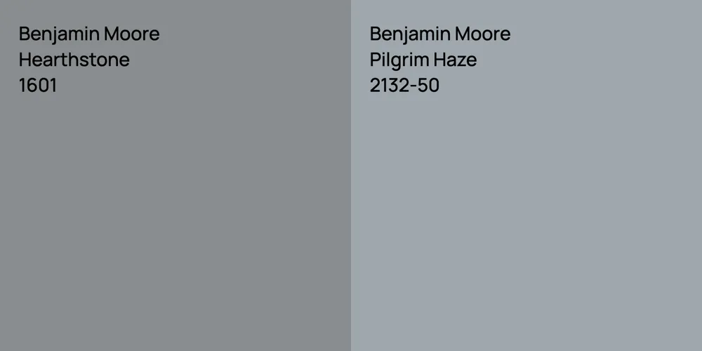 Benjamin Moore Hearthstone vs. Benjamin Moore Pilgrim Haze