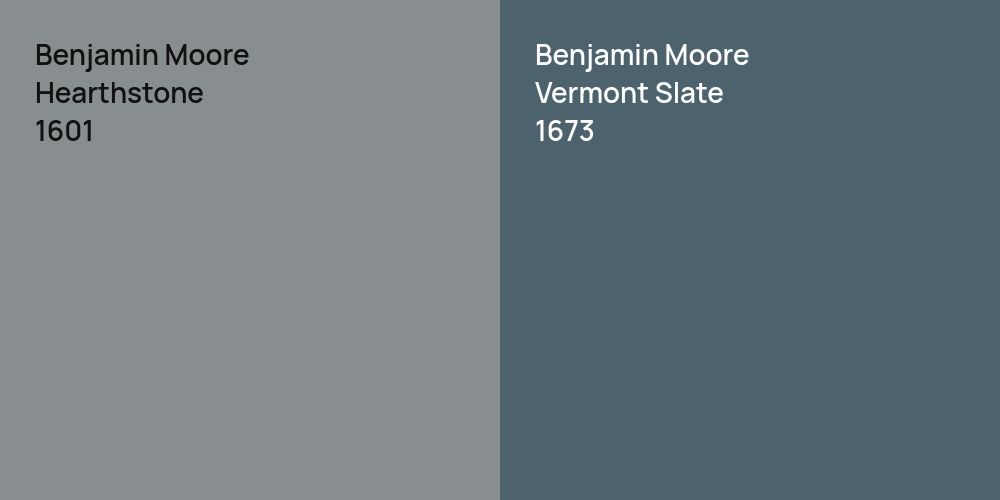 Benjamin Moore Hearthstone vs. Benjamin Moore Vermont Slate