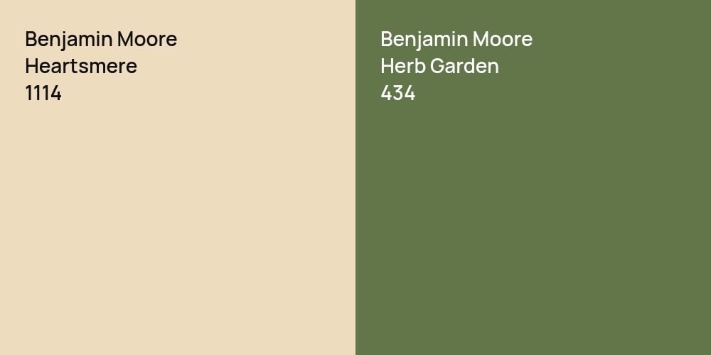 Benjamin Moore Heartsmere vs. Benjamin Moore Herb Garden