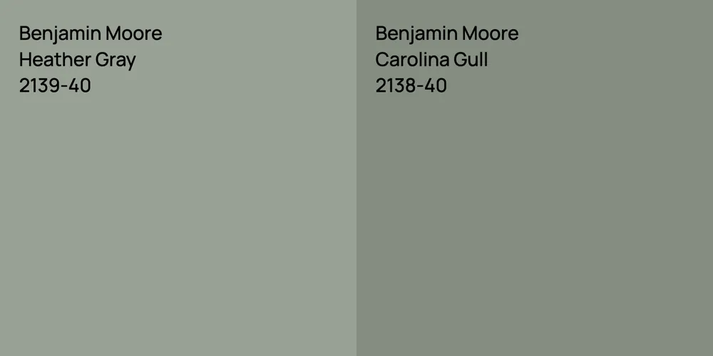 Benjamin Moore Heather Gray vs. Benjamin Moore Carolina Gull