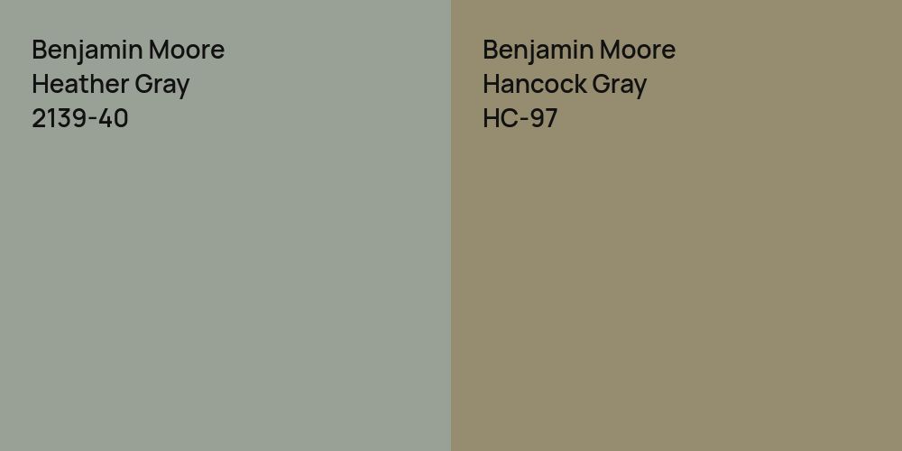 Benjamin Moore Heather Gray vs. Benjamin Moore Hancock Gray