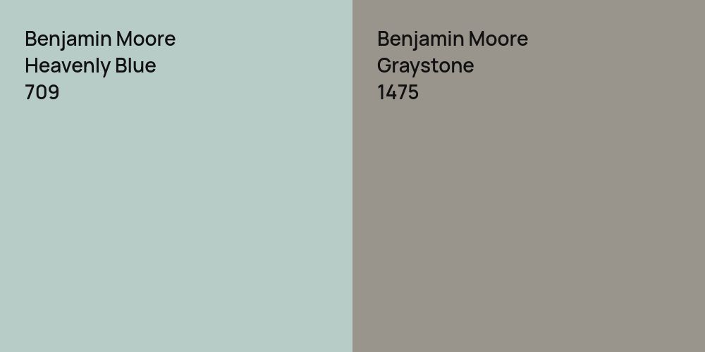 Benjamin Moore Heavenly Blue vs. Benjamin Moore Graystone