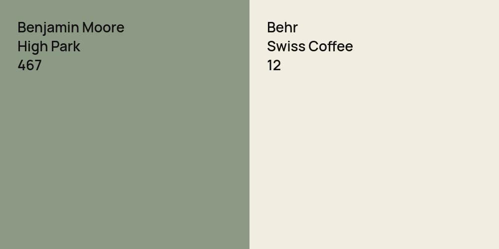 Benjamin Moore High Park vs. Behr Swiss Coffee