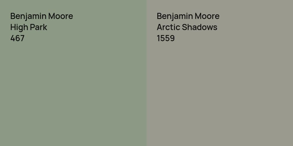 Benjamin Moore High Park vs. Benjamin Moore Arctic Shadows