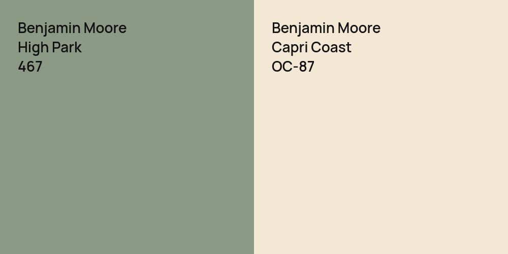 Benjamin Moore High Park vs. Benjamin Moore Capri Coast