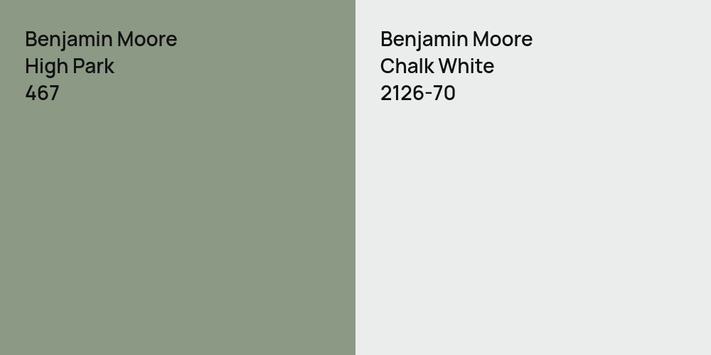 Benjamin Moore High Park vs. Benjamin Moore Chalk White