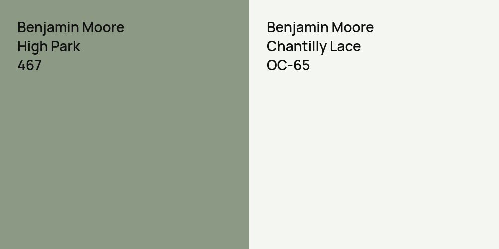 Benjamin Moore High Park vs. Benjamin Moore Chantilly Lace