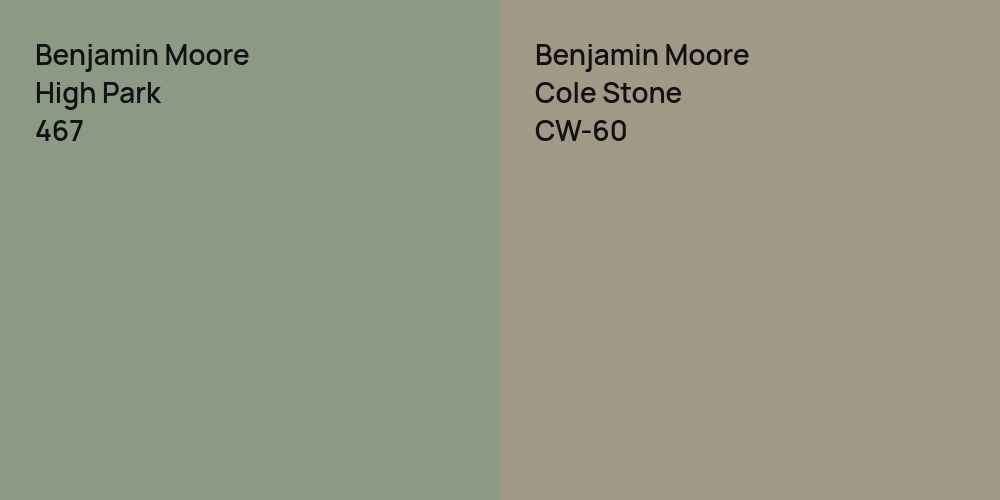 Benjamin Moore High Park vs. Benjamin Moore Cole Stone