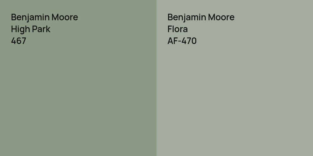 Benjamin Moore High Park vs. Benjamin Moore Flora