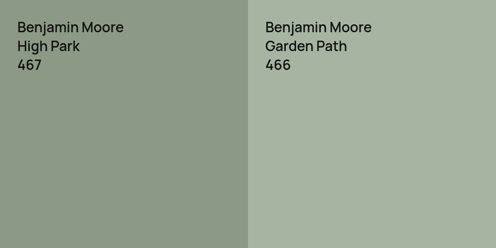 Benjamin Moore High Park vs. Benjamin Moore Garden Path