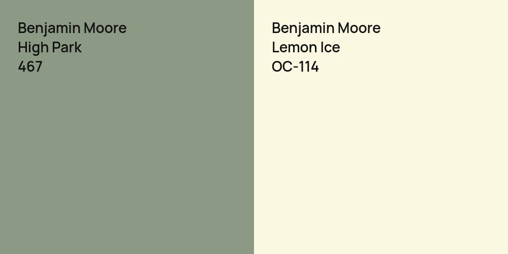 Benjamin Moore High Park vs. Benjamin Moore Lemon Ice