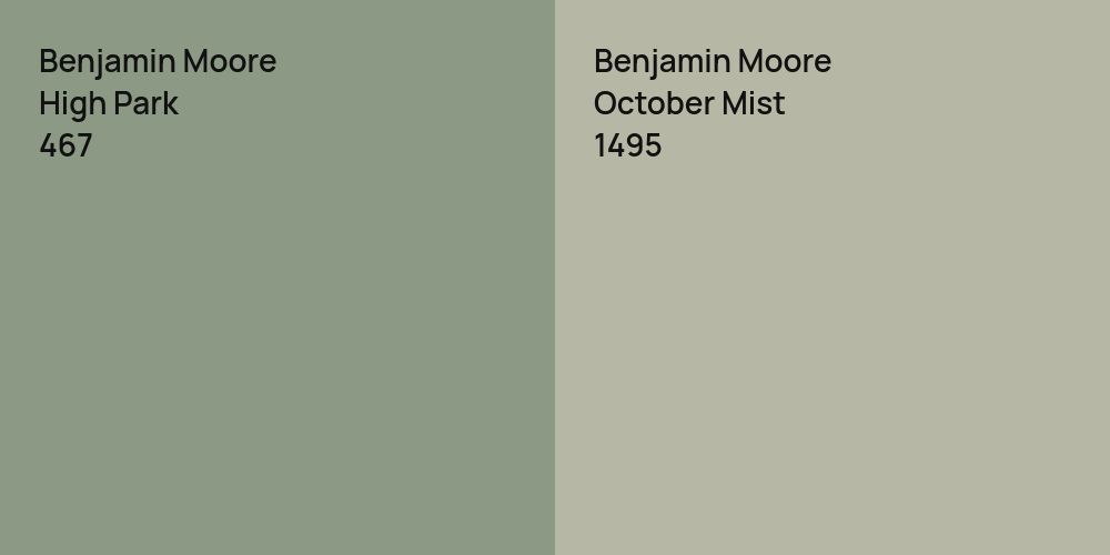 Benjamin Moore High Park vs. Benjamin Moore October Mist