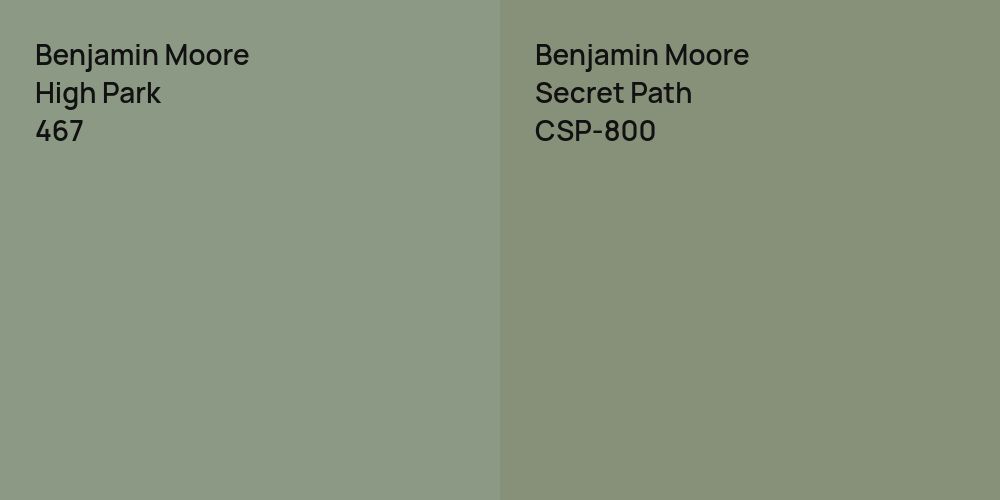 Benjamin Moore High Park vs. Benjamin Moore Secret Path