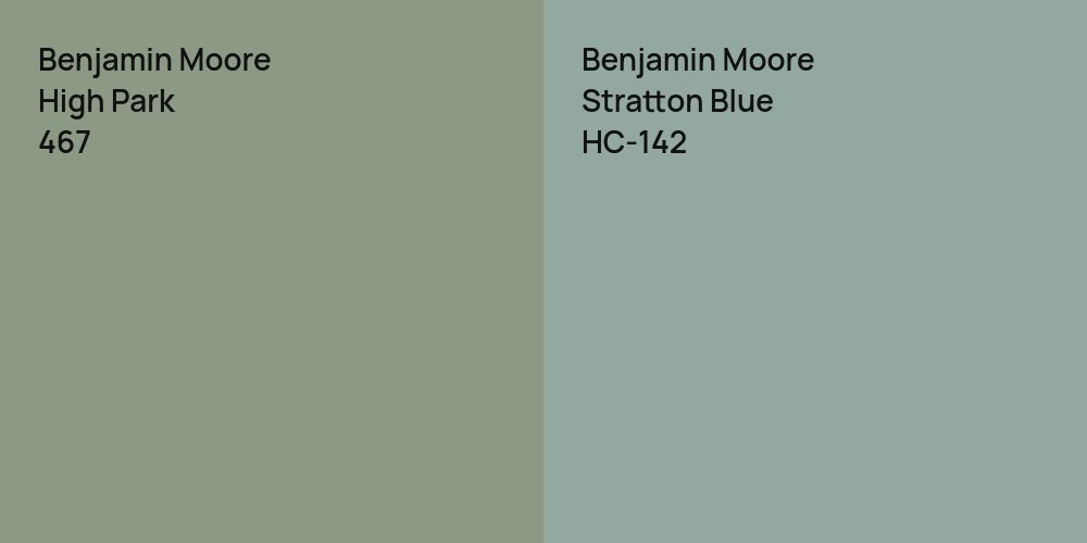 Benjamin Moore High Park vs. Benjamin Moore Stratton Blue