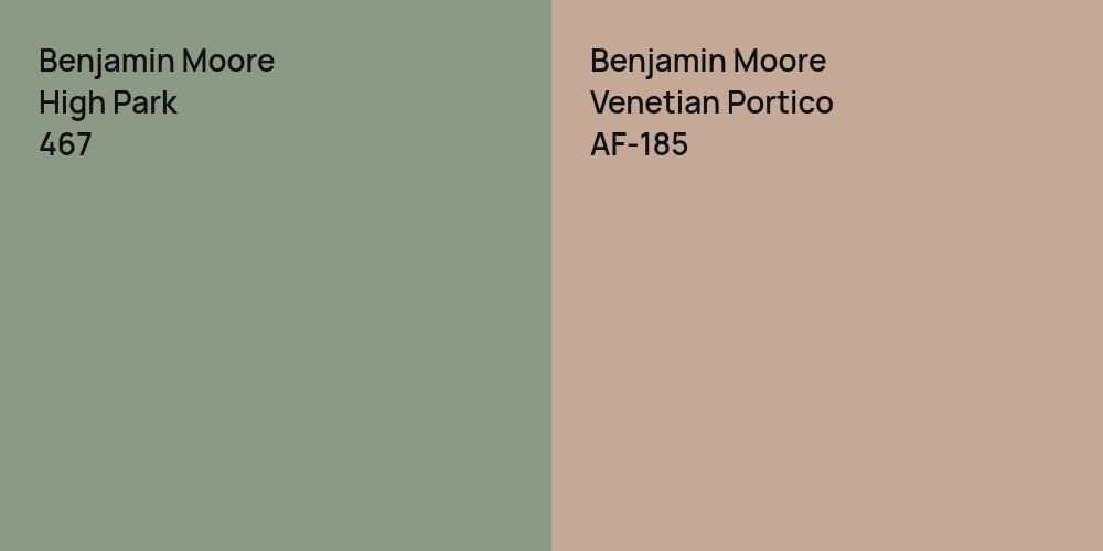 Benjamin Moore High Park vs. Benjamin Moore Venetian Portico