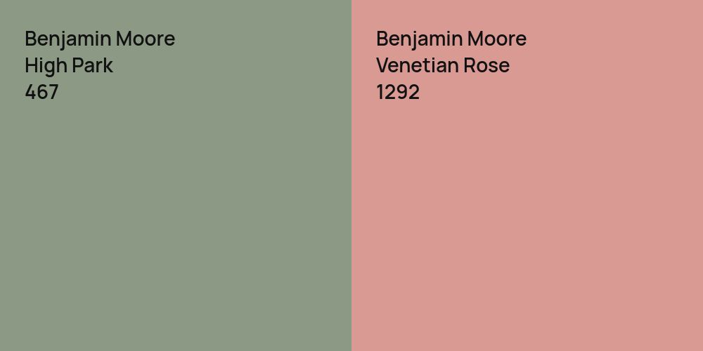 Benjamin Moore High Park vs. Benjamin Moore Venetian Rose