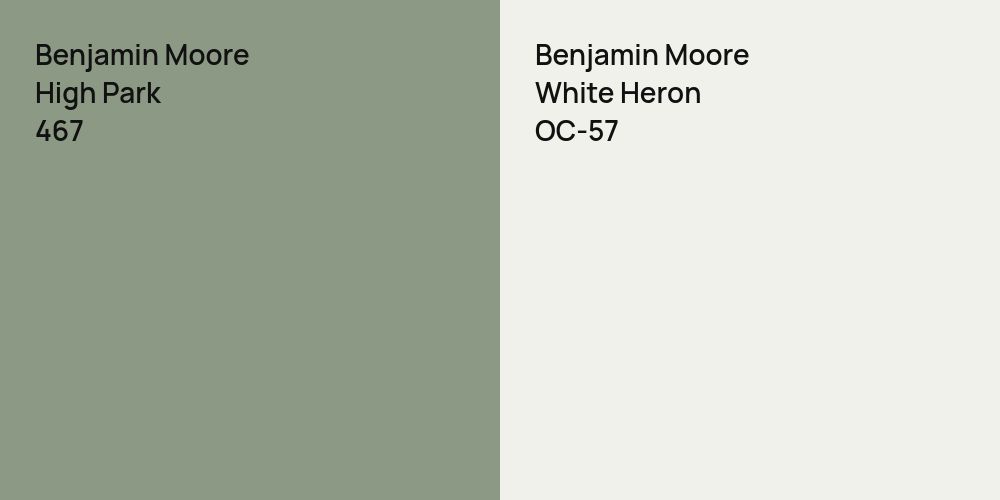 Benjamin Moore High Park vs. Benjamin Moore White Heron