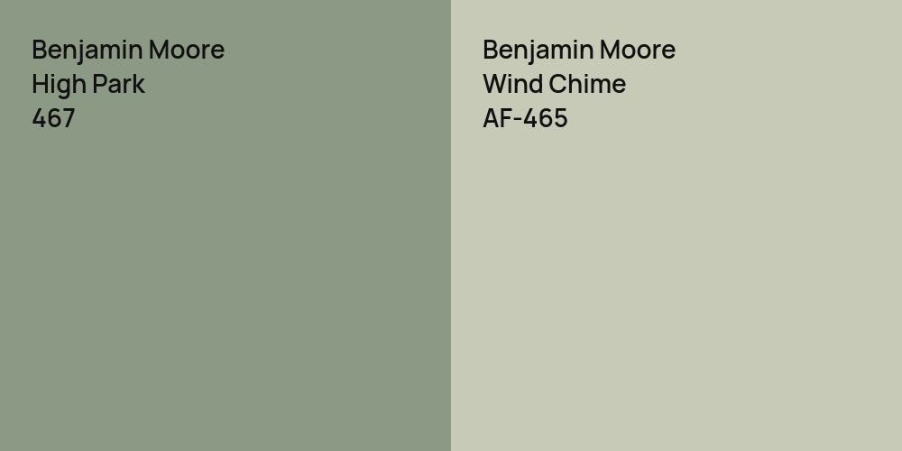 Benjamin Moore High Park vs. Benjamin Moore Wind Chime