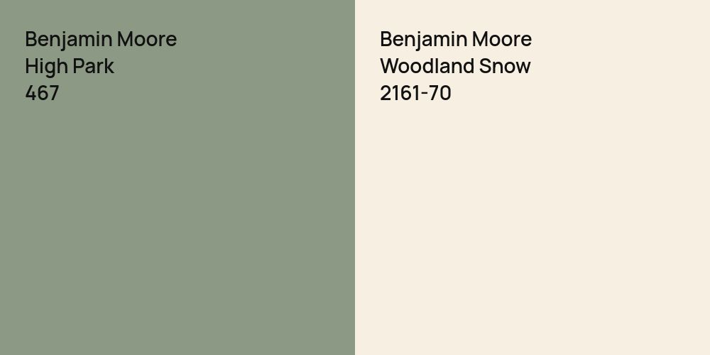 Benjamin Moore High Park vs. Benjamin Moore Woodland Snow