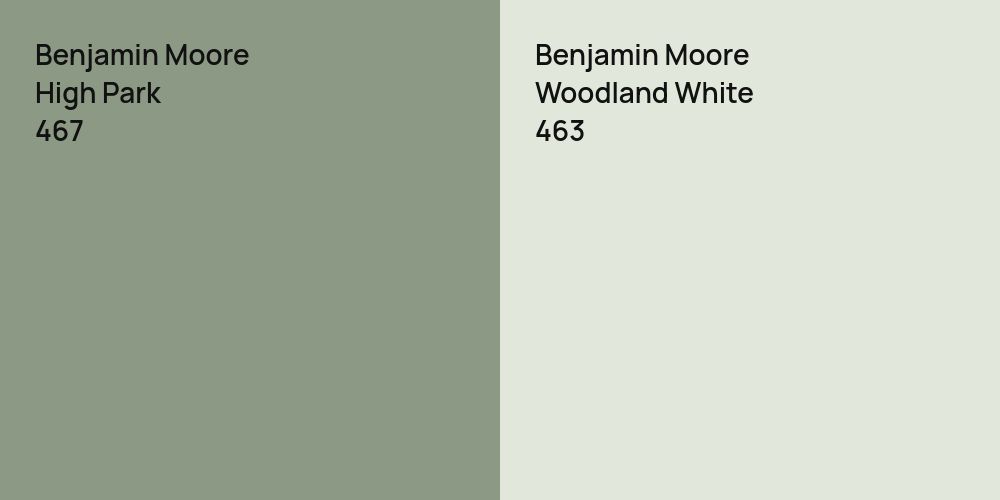 Benjamin Moore High Park vs. Benjamin Moore Woodland White