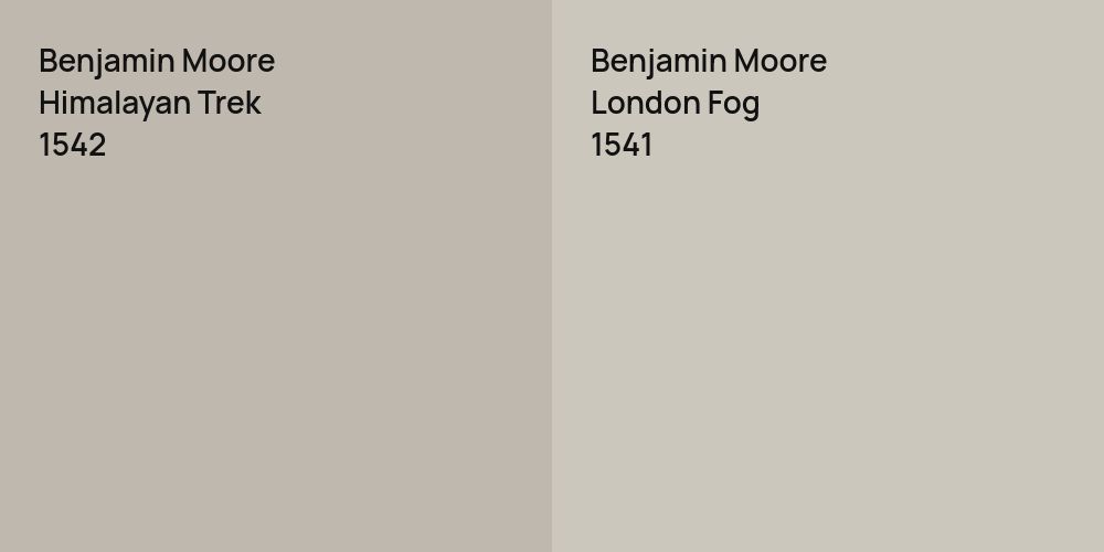 Benjamin Moore Himalayan Trek vs. Benjamin Moore London Fog