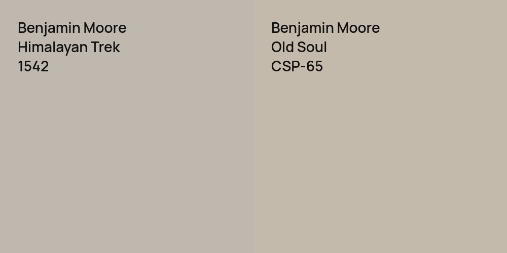 Benjamin Moore Himalayan Trek vs. Benjamin Moore Old Soul