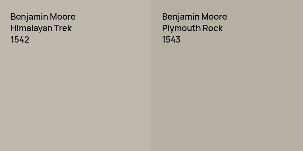 Benjamin Moore Himalayan Trek vs. Benjamin Moore Plymouth Rock