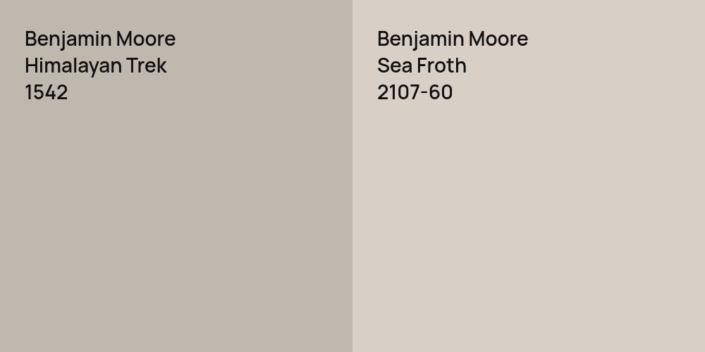 Benjamin Moore Himalayan Trek vs. Benjamin Moore Sea Froth