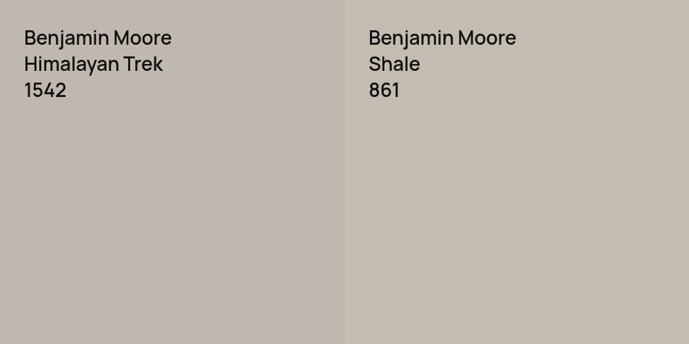 Benjamin Moore Himalayan Trek vs. Benjamin Moore Shale