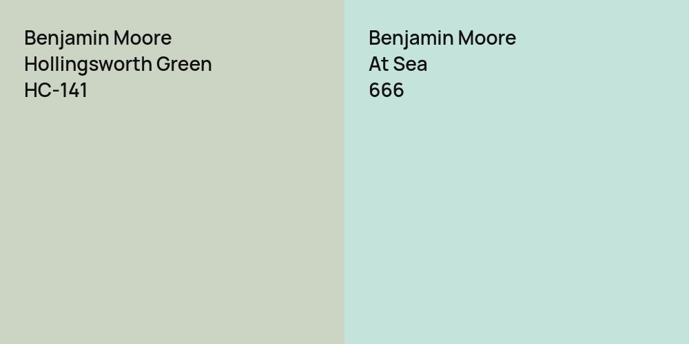 Benjamin Moore Hollingsworth Green vs. Benjamin Moore At Sea