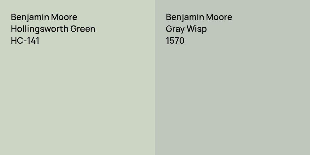 Benjamin Moore Hollingsworth Green vs. Benjamin Moore Gray Wisp