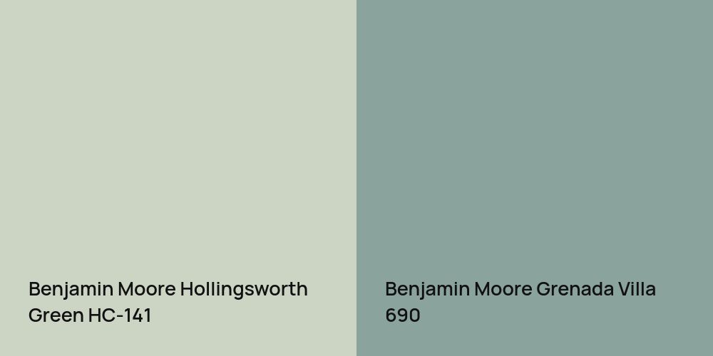 Benjamin Moore Hollingsworth Green vs. Benjamin Moore Grenada Villa