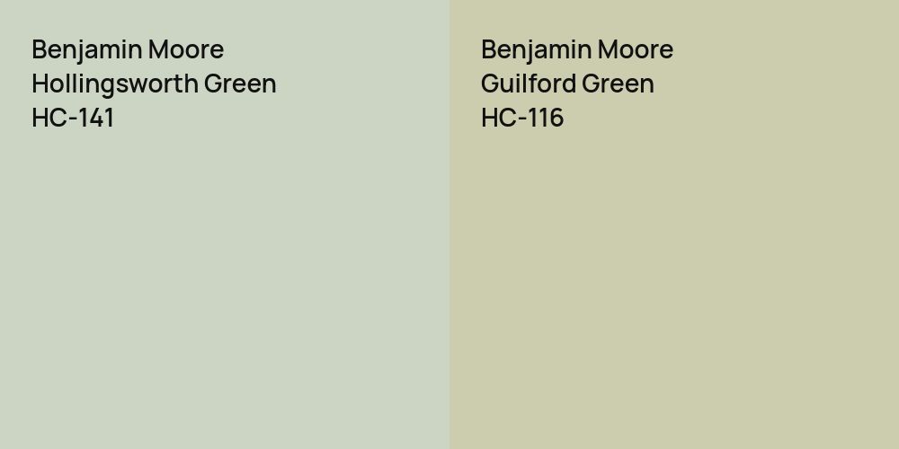 Benjamin Moore Hollingsworth Green vs. Benjamin Moore Guilford Green