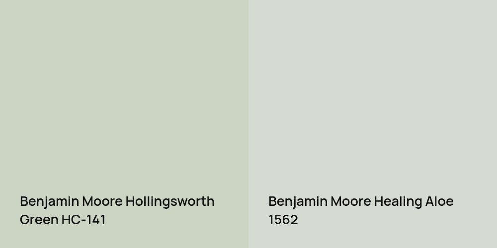 Benjamin Moore Hollingsworth Green vs. Benjamin Moore Healing Aloe