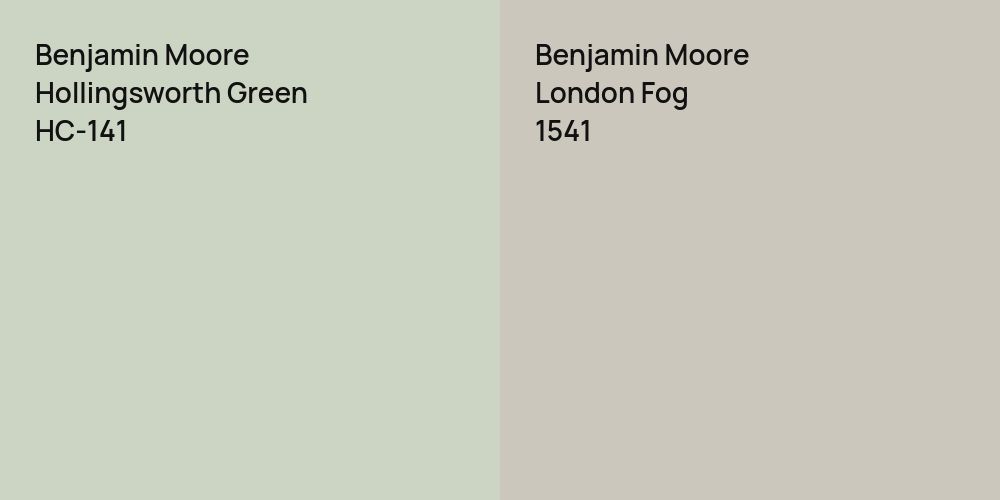 Benjamin Moore Hollingsworth Green vs. Benjamin Moore London Fog