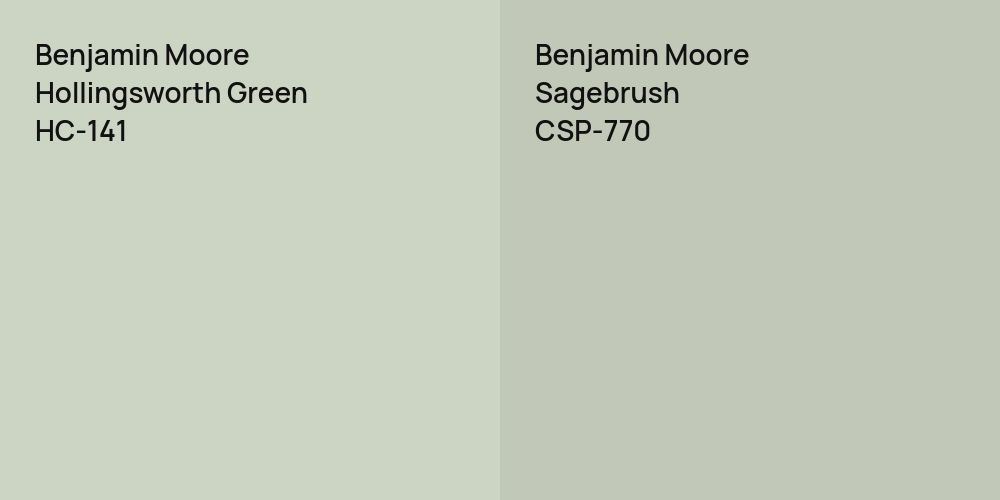 Benjamin Moore Hollingsworth Green vs. Benjamin Moore Sagebrush