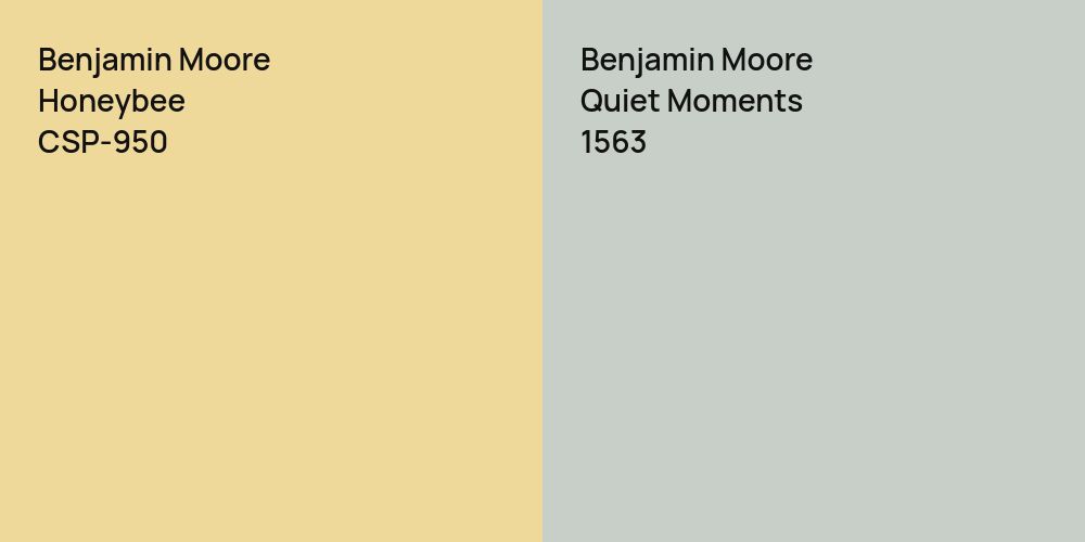 Benjamin Moore Honeybee vs. Benjamin Moore Quiet Moments