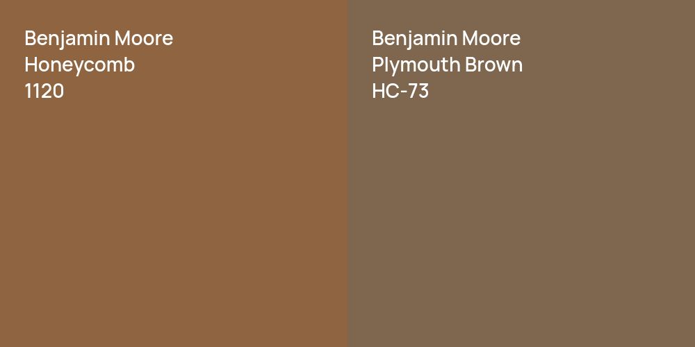 Benjamin Moore Honeycomb vs. Benjamin Moore Plymouth Brown