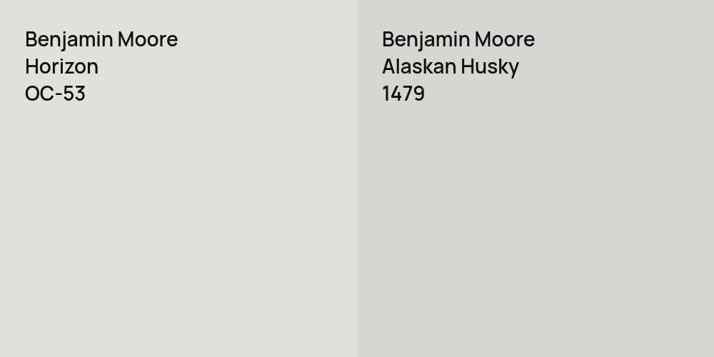 Benjamin Moore Horizon vs. Benjamin Moore Alaskan Husky