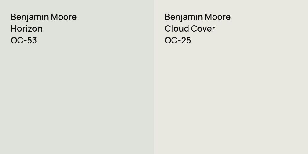 Benjamin Moore Horizon vs. Benjamin Moore Cloud Cover