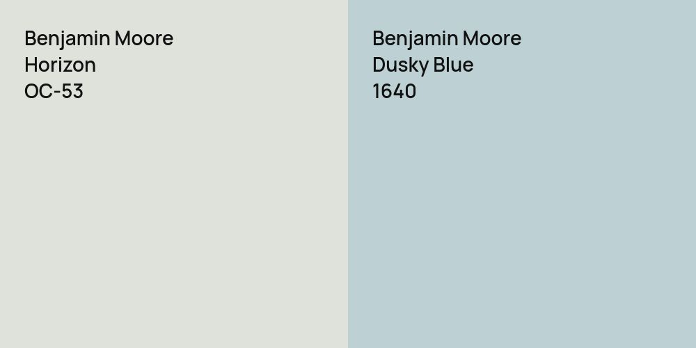 Benjamin Moore Horizon vs. Benjamin Moore Dusky Blue