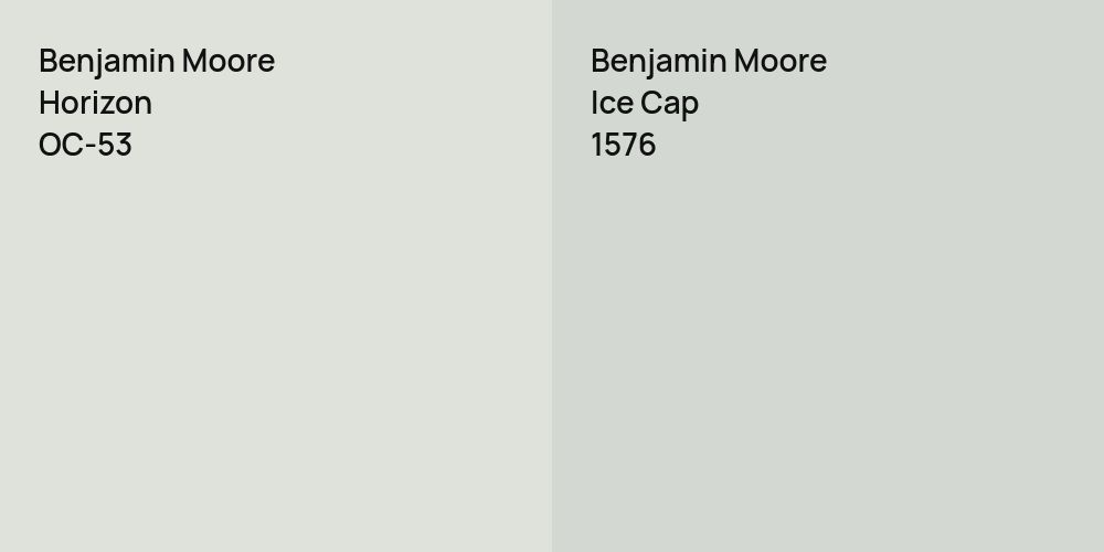 Benjamin Moore Horizon vs. Benjamin Moore Ice Cap