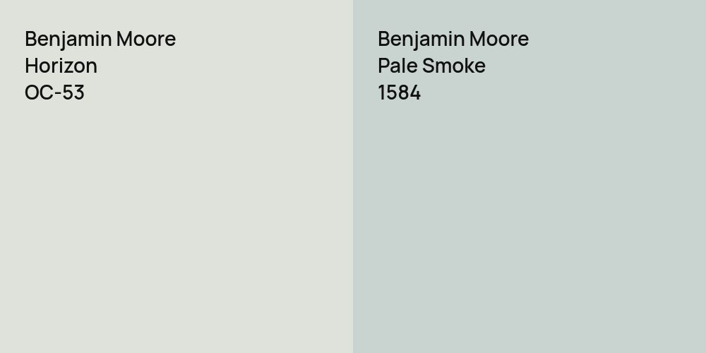 Benjamin Moore Horizon vs. Benjamin Moore Pale Smoke